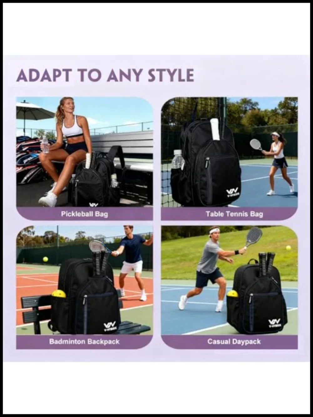 30L Waterproof Pickleball Backpack with Shoe Compartment